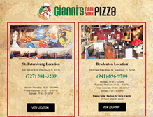 Tablet Screenshot of giannisnypizza.com